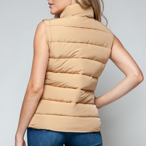 Snobbish Zip Up Turtleneck Vest with Pockets - Picture 3 of 6